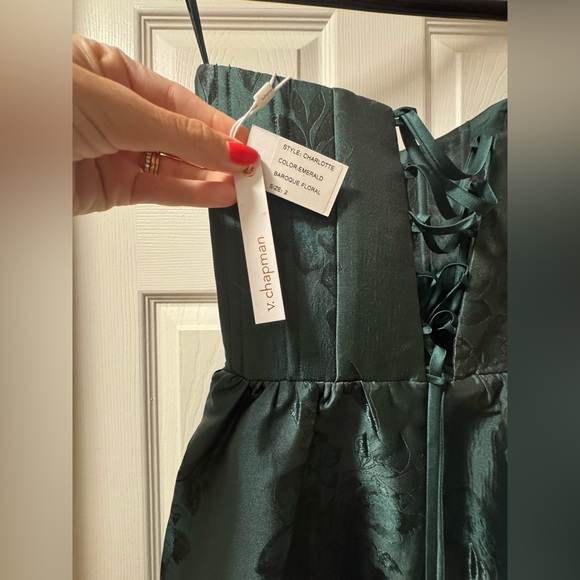 V. Chapman Charlotte Strapless Corset Side-Slit Dress - Picture 5 of 9